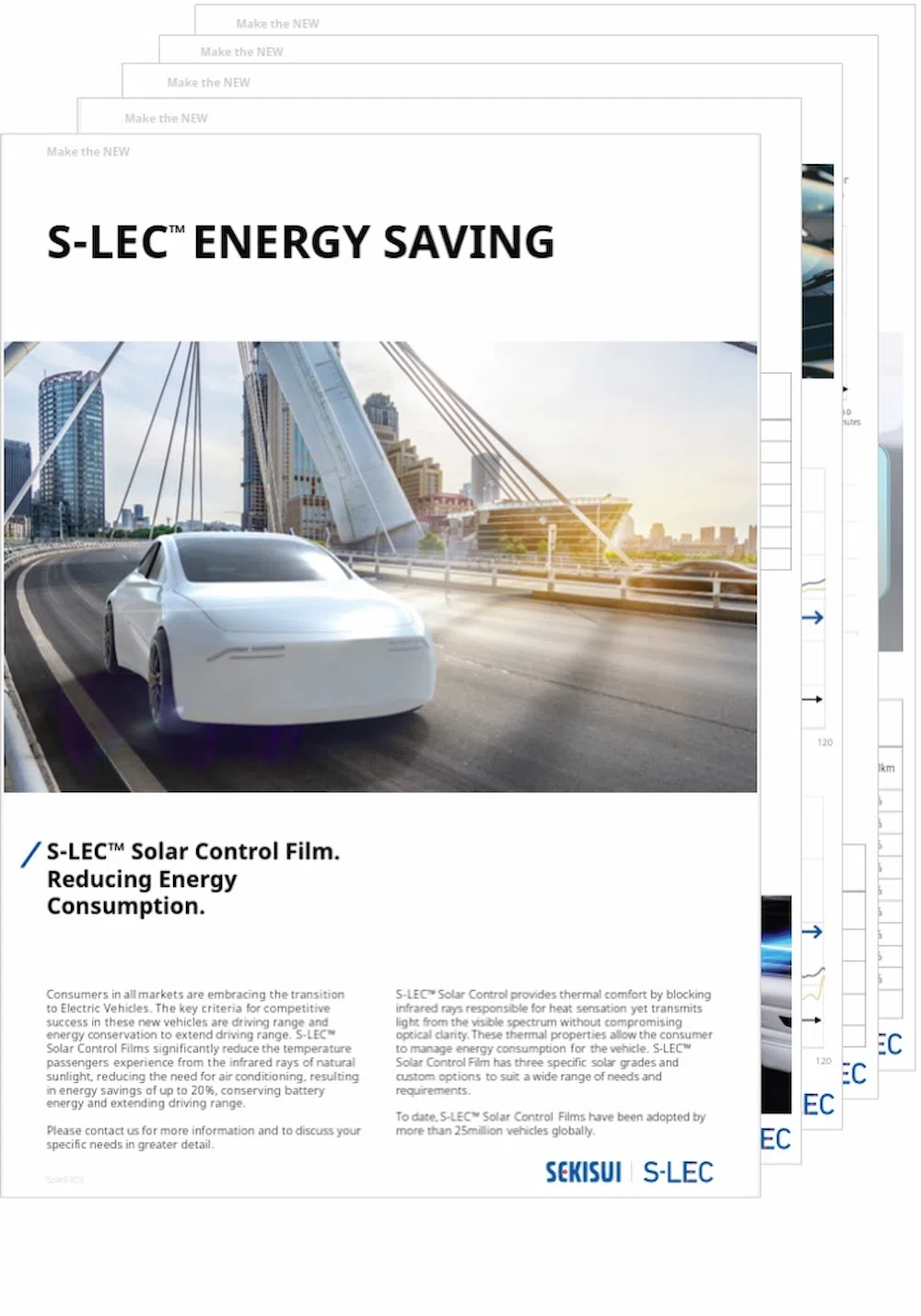 The brochures of S-LEC™ Solar Control Film energy saving