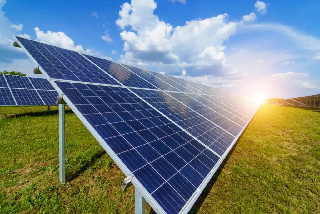 Solar panels expanding the use of renewable energy around the world.